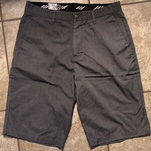 Volcom Charcoal Flat Front Shorts